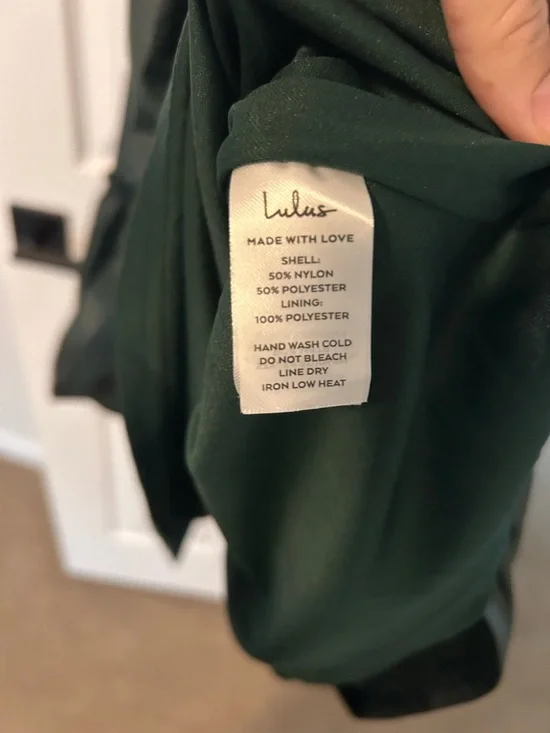 Lulu’s NWT Surely Chic Emerald Puff Sleeve Corset Midi Dress with Pockets - Picture 4 of 5